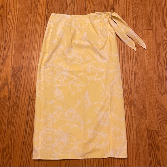 Yellow Wrap Skirt by Talbots Petites - Picture 1 of 8